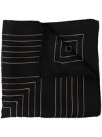 TOTEME écharpe à logo brodé - Noir TOTEME écharpe à logo brodé - Noir