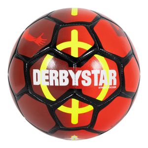 Derbystar 287957 Street Soccer Ball - Red-Neon Yellow - 5