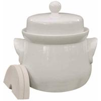 3203 Mini-Gärtopf creme 3,0 l mit Deckel und Steinen Fermentatiepot