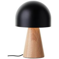 Brilliant Houten tafellampNalam kegel met zwarte kap - 94702/76