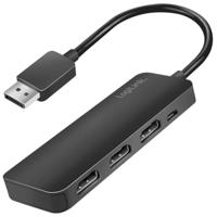 LogiLink CV0146 DisplayPort-splitter Zwart