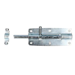 Deltafix schuifslot/plaatgrendel - 1x - 12 x 5cm - verzinkt staal - deur - schutting - hek   -