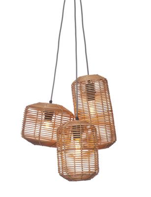 Hanglamp Tanami 3-kap - naturel