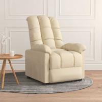 Fauteuil verstelbaar stof crèmekleurig