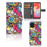 Samsung Galaxy A04e Wallet Case met Pasjes Punk Rock