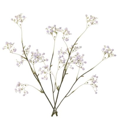 4x stuks kunstbloemen Gipskruid/Gypsophila takken wit 66 cm