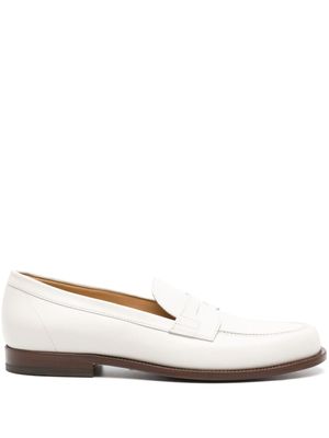 Scarosso mocassins en cuir à entaille penny - Blanc