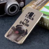 Dont Touch mijn telefoon hond patroon zachte TPU Case voor Galaxy A8 (2018)