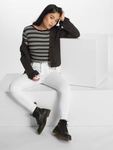 Urban Classics / t-shirt Rib Stripe Cropped in zwart