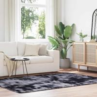 Hoogpolig vloerkleed NAVARRA 160x230 cm polyester donkergrijs
