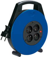 Brennenstuhl Vario-Line kabelhaspel 4-voudig | Zwart/Blauw/Lichtgrijs | 5m | H05VV-F 3G1,5 FR - 1092234