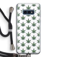 Weed: Samsung Galaxy S10e Transparant Hoesje met koord