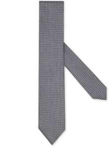 Zegna cravate en soie à motif en jacquard - Gris