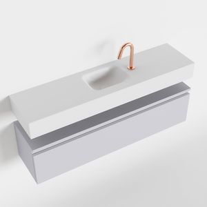 Toiletmeubel Mondiaz Andor | 120 cm | Meubelkleur Cale | Lex vrijhangend wastafel Talc Midden | 1 kraangat