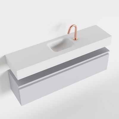Toiletmeubel Mondiaz Andor | 120 cm | Meubelkleur Cale | Lex vrijhangend wastafel Talc Midden | 1 kraangat