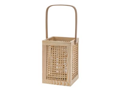 LIVARNO home Windlichtset (houten lantaarn/hoekig)