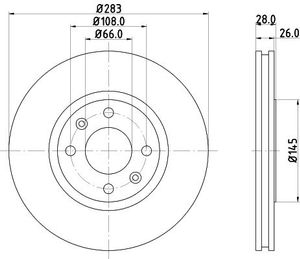 Remschijf Gecoat 52518PRO 8DD355105051