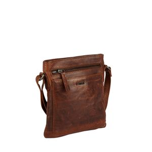 Justified Bags Justified Bags® Nynke Top Zip Leder Schoudertas Bruin