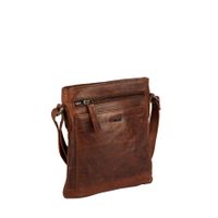 Justified Bags Justified Bags® Nynke Top Zip Leder Schoudertas Bruin