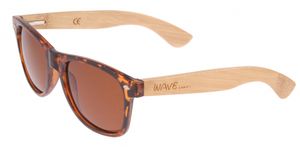 Wave Hawaii zonnebril bamboo Taka unisex blank/bruin