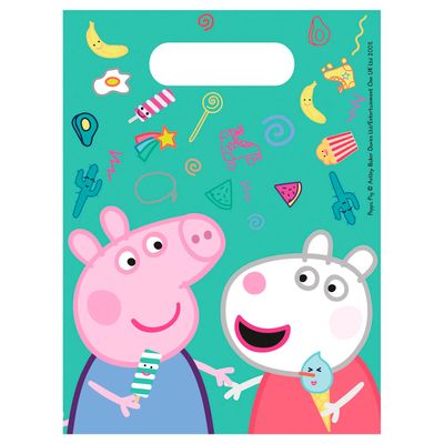 Globos Uitdeelzakjes peppa pig, 6st.