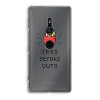 Fries before guys: Sony Xperia XZ2 Transparant Hoesje