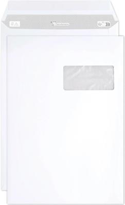 250 Zelfklevende akte enveloppen met venster rechts C4 229x324mm 90g