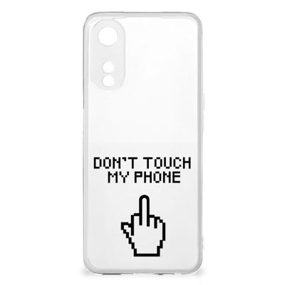OPPO A78 5G | A58 5G Silicone-hoesje Finger Don't Touch My Phone OPPO A78 5G | A58 5G Silicone-hoesje Finger Don't Touch My Phone