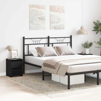 Nachtkastje 2 pcs Zwart eiken 30 x 30 x 40 cm Bewerkt hout