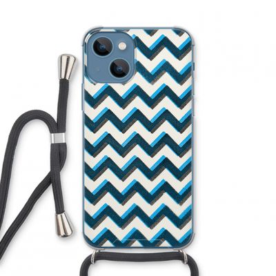 Onderbroken lijn: iPhone 13 mini Transparant Hoesje met koord