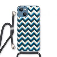 Onderbroken lijn: iPhone 13 mini Transparant Hoesje met koord
