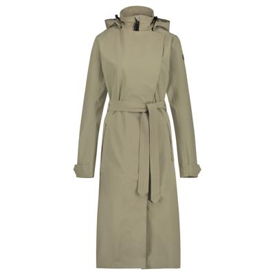 AGU Trench Coat Long Regenjas Urban Outdoor Dames - Groen - L - Waterdicht