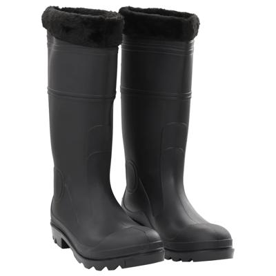 VidaXL Regenlaarzen met verwijderbare sokken maat 45 pvc zwart