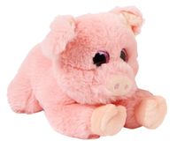 Take Me Home knuffel varken liggend 20 cm pluche roze - thumbnail