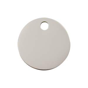 Circle roestvrijstalen dierenpenning medium/gemiddeld dia. 3 cm - RedDingo