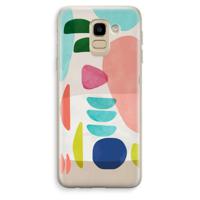 Bold Rounded Shapes: Samsung Galaxy J6 (2018) Transparant Hoesje - thumbnail