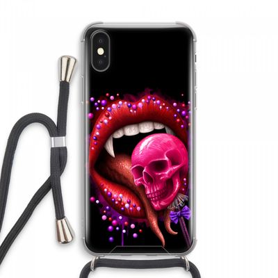 Dodelijk zoet: iPhone XS Max Transparant Hoesje met koord