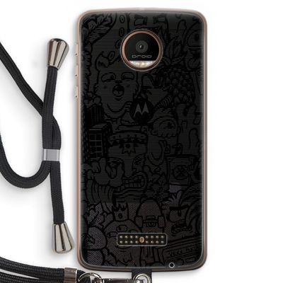 Vexx Black Mixtape: Motorola Moto Z Force Transparant Hoesje met koord