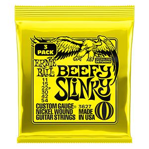 Ernie Ball 3627 Beefy Slinky Nickel Wound 11-54 snaren voor elektrische gitaar (3 sets)