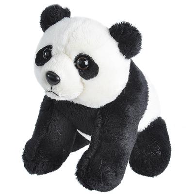 Wild Republic panda knuffel - 13 cm - zwart/wit - Pluche - knuffeldieren - pandabeer