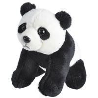 Wild Republic panda knuffel - 13 cm - zwart/wit - Pluche - knuffeldieren - pandabeer