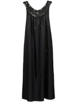 Prada robe en dentelle Re-Nylon à coupe mi-longue - Noir