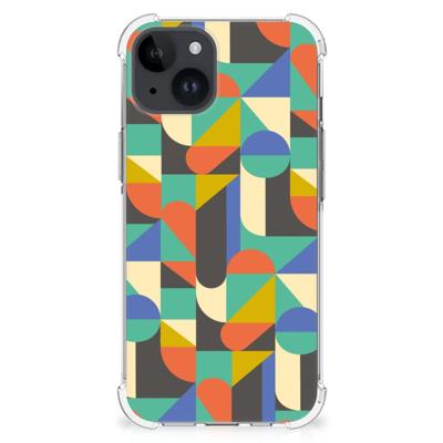 iPhone 15 Plus Doorzichtige Silicone Hoesje Funky Retro iPhone 15 Plus Doorzichtige Silicone Hoesje Funky Retro