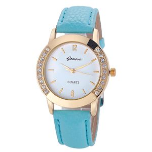 Geneva mode horloge Diamonds Gold Turquoise
