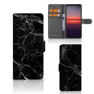 Sony Xperia 5II | Bookcase | Marmer Zwart - Origineel Cadeau Vader