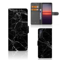 Sony Xperia 5II | Bookcase | Marmer Zwart - Origineel Cadeau Vader