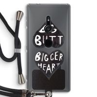 Big butt bigger heart: Sony Xperia XZ2 Transparant Hoesje met koord
