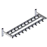 Basic HIQ wandgarderobe met 19 haken - grijs/zwart