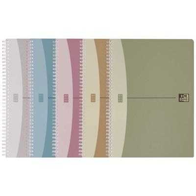 Oxford 100101421 Collegeblok Blauw, Grijs, Groen, Lila, Rood DIN A4 Geruit Aantal paginas: 90