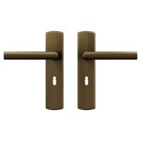 AXA AXA Curve klik deurkruk Milan op schild sleutelgat 56mm - aluminium/brons